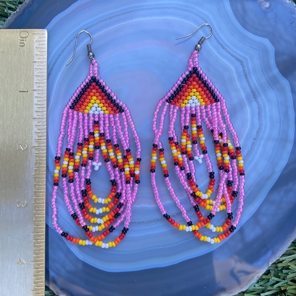 Handmade Beaded Earrings - Picture 6 of 6